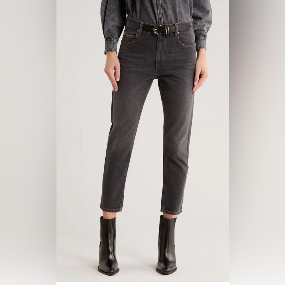 NEW Isabel Marant Étoile Grey Women’s Cropped Boyfriend Jeans Size 38 FR / US 6